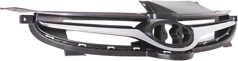 Torcia TYG Upgraded Front Grille Fit for 2014-2015 Hyundai Elantra Sedan with Chrome Molding, OE Style Replacement Non-Active Exterior Grille, Replaces 86350-3X700 HY1200173 - Image 4